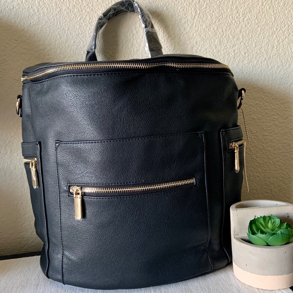 ❗️SOLD❗️Black Miss Fong Diaper Backpack